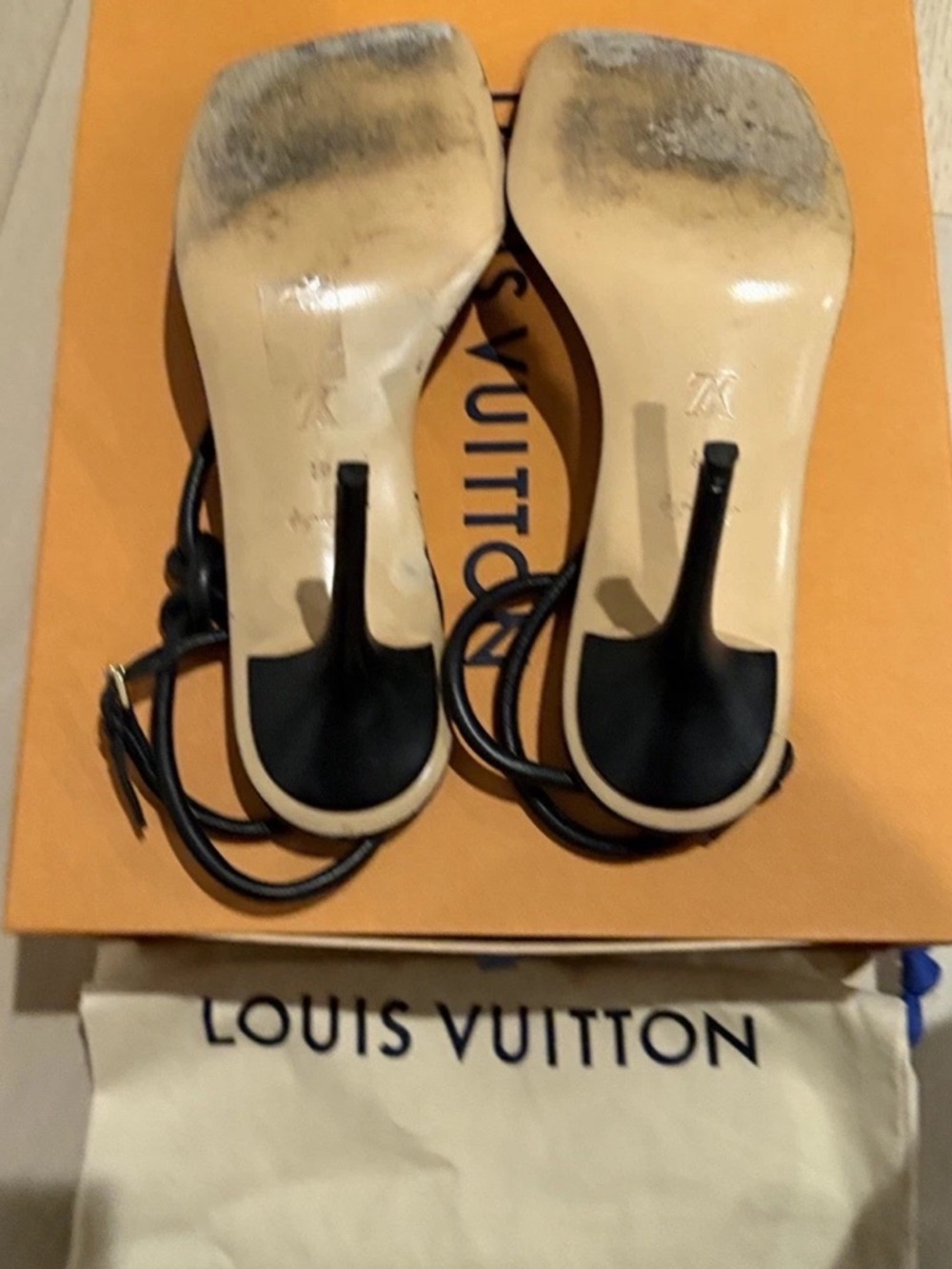 Louis Vuitton Leather Slingback Sandals - Picture 5 of 5